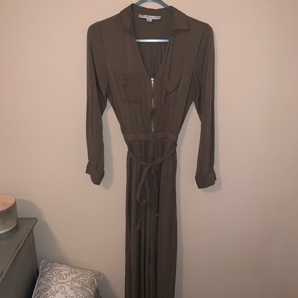 Olive Long Sleeve Jumpsuite